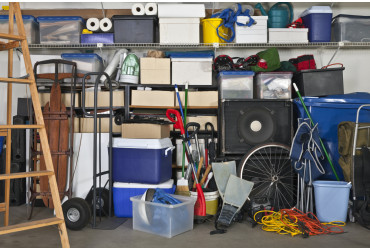 Items organised in a self storage unit