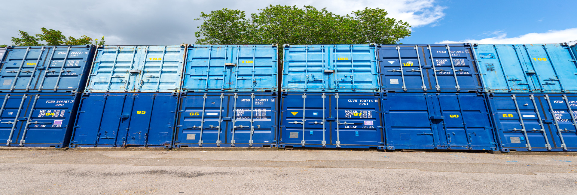 Self storage containers at our depot