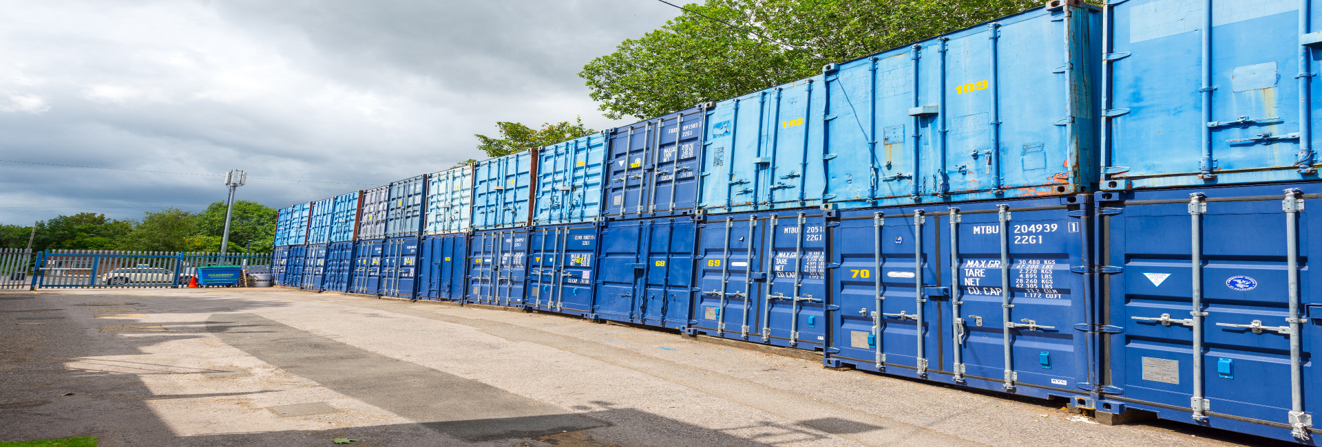 Self storage containers at our depot